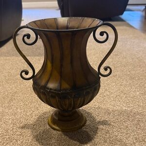 Elegant Brown Vase with Handles
